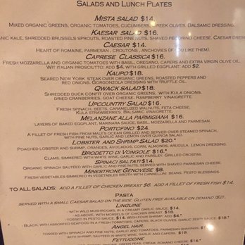 Bistro Casanova - Menu 3/19 - Mediterranean Near Me - Kahului, Hawaii