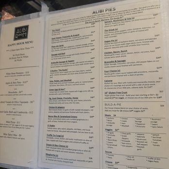 Alibi Room - menu - New American Near Me - Seattle, Washington