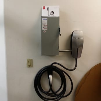 Evolution Electric & Solar - Tesla 100 Amp HPWC (High Power Wall Connector) garage installation in Fallbrook, CA - Electricians Near Me - Escondido, California