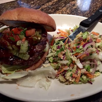 BJ's Restaurant & Brewhouse - Bison burger with slaw off the Enlightened menu - Pizza Near Me - Austin, Texas BJ's Restaurant & Brewhouse - Bison burger with slaw off the Enlightened menu - Pizza Near Me - Austin, Texas