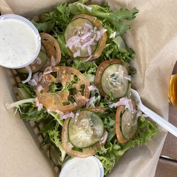 Rumor Brewing - formerly Ale Republic - House salad w ranch - Breweries Near Me - Cedar Crest, New Mexico