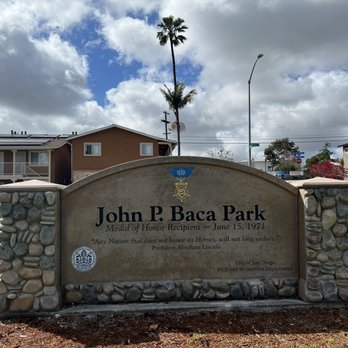 John P. Baca Park - Vietnam 1970. He threw his helmet over the bomb, then his body, smothering the explosion and saving eight other soldiers in his Army unit. - Parks Near Me - San Diego, California John P. Baca Park - Vietnam 1970. He threw his helmet over the bomb, then his body, smothering the explosion and saving eight other soldiers in his Army unit. - Parks Near Me - San Diego, California