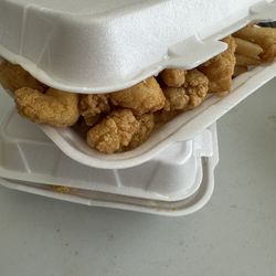 Seafood Corner - Could barely keep the lid closed cus of how generous the portions are for the popcorn shrimp special