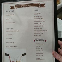 Giuseppe's - Wine list