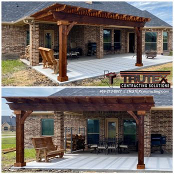 TRUTEX Contracting Solutions - Pergola and patio addition. - Roofing Near Me - Sunnyvale, Texas TRUTEX Contracting Solutions - Pergola and patio addition. - Roofing Near Me - Sunnyvale, Texas
