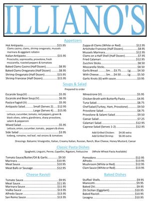 Menu photo 2 Illiano's Italian Restaurant Ocean, NJ Menu photo 2 Illiano's Italian Restaurant Ocean, NJ