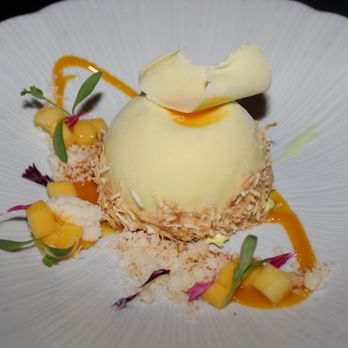 Spago - White Chocolate Bombe - New American Near Me - Beverly Hills, California Spago - White Chocolate Bombe - New American Near Me - Beverly Hills, California