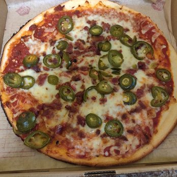 MOD Pizza - Build your own on the gluten-free crust with red sauce, mozzarella, bacon and jalapenos. - Fast Food Near Me - Woodbridge, Virginia