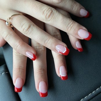 Princess Nails - Santa hat design. - Nail Salons Near Me - San Ramon, California