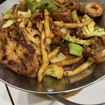 Seven Fish Cuisine - I 干锅肥肠Griddled Pork Intestines. Very good. - Asian Fusion Near Me - San Jose, California