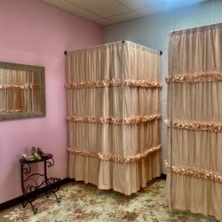 Secret Aura Boutique - Beautiful area where you try on clothes.  So unique and stylish.  Looks even better in person