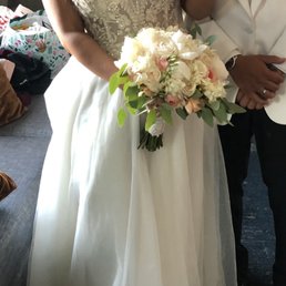 Jennifer added the little piece of coverage to the low cut of my dress