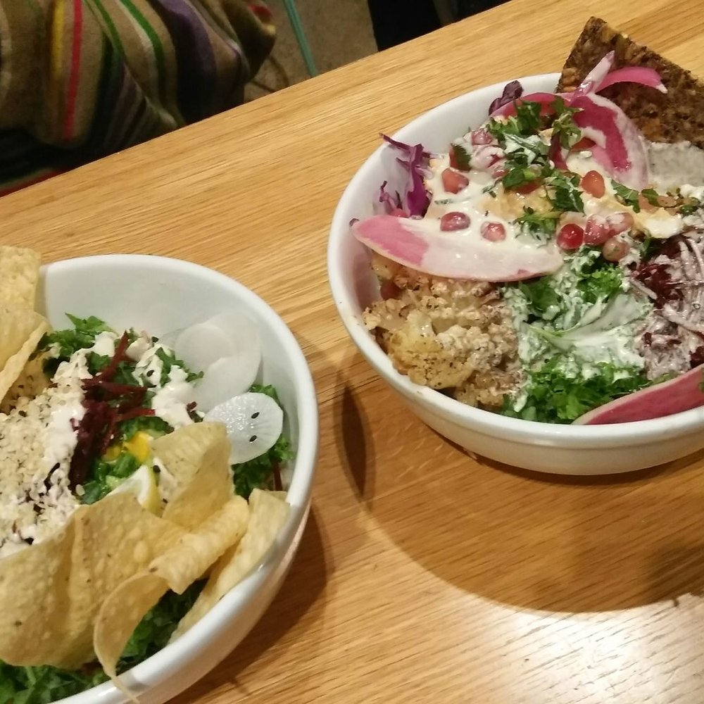 Kupfert & Kim - Oaxaca on the left... Cauliflower Tahini on the right - Gluten-Free Near Me - Toronto, Ontario