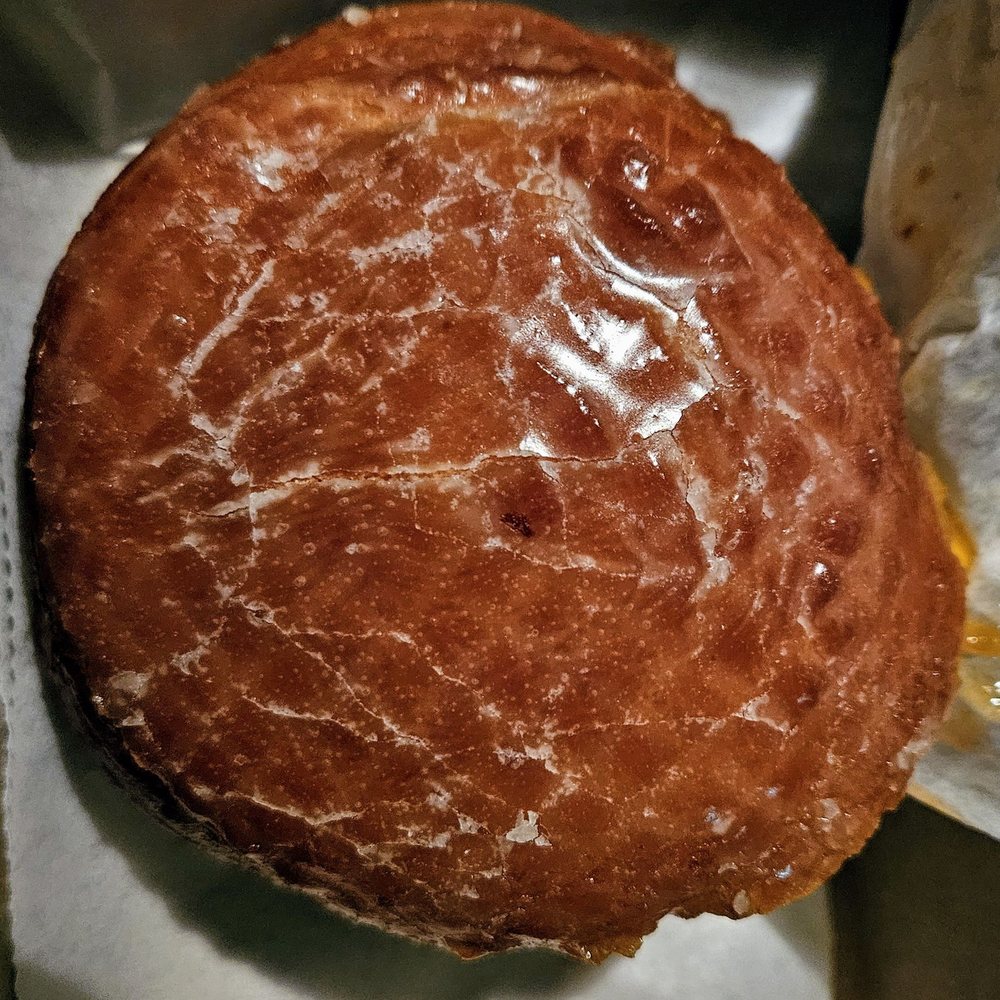 The Donut Man - Glendora - Yellow Peach Donut stuffed with the star fruit. - Donuts Near Me - Glendora, California The Donut Man - Glendora - Yellow Peach Donut stuffed with the star fruit. - Donuts Near Me - Glendora, California