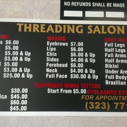 Threading Salon - Prices