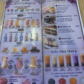 Hungry Bowl - Beverage menu - Bubble Tea Near Me - Leominster, Massachusetts Hungry Bowl - Beverage menu - Bubble Tea Near Me - Leominster, Massachusetts