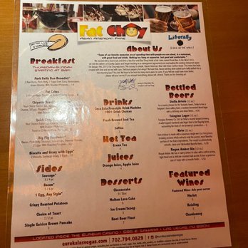 Fat Choy - Menu - New American Near Me - Las Vegas, Nevada Fat Choy - Menu - New American Near Me - Las Vegas, Nevada