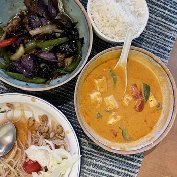 Padaek - Panama curry, eggplant krapao, remains of papaya salad - Thai Near Me - Falls Church, Virginia