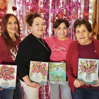 Adri Paint Studio - Galentine's Day: Paint and Sip party, so girl's night out. - Art Classes Near Me