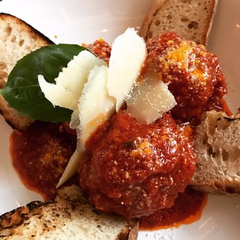 Cibo - 3 meatballs & crusty bread on happy hour menu - Pizza Near Me - Phoenix, Arizona