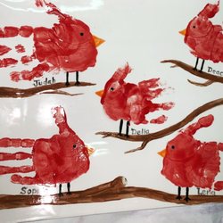 Unpluggits Paint & Play - Winter birds platter.