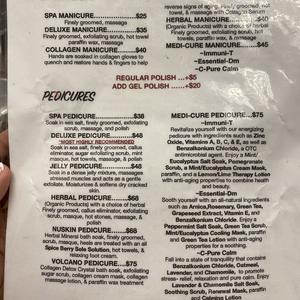 Regal Nails, Salon & Spa - Menu - Nail Salons Near Me - Biloxi, Mississippi Regal Nails, Salon & Spa - Menu - Nail Salons Near Me - Biloxi, Mississippi