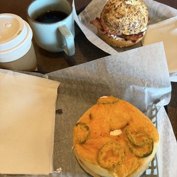 MorningSide Bagels - Lox sandwich on a jalapeño cheese bagel and BLT on Onion - Bakeries Near Me - North Little Rock, Arkansas MorningSide Bagels - Lox sandwich on a jalapeño cheese bagel and BLT on Onion - Bakeries Near Me - North Little Rock, Arkansas