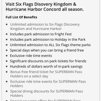 Six Flags Hurricane Harbor - The price..its says significant discounts on park tickets for friends but that didn't apply to us. - Water Parks Near Me - Concord, California Six Flags Hurricane Harbor - The price..its says significant discounts on park tickets for friends but that didn't apply to us. - Water Parks Near Me - Concord, California