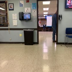 Drivers License Office - Inside. Notice the social distancing enforcement.
