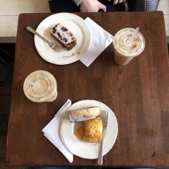 Summer Moon Coffee - GF Lemon blueberry loaf, 1/2 blue moon latte (AKA lavender latte) - Coffee & Tea Near Me - Frisco, Texas Summer Moon Coffee - GF Lemon blueberry loaf, 1/2 blue moon latte (AKA lavender latte) - Coffee & Tea Near Me - Frisco, Texas