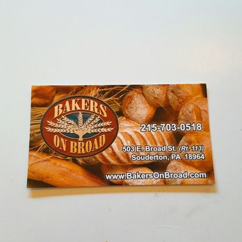 Bakers on Broad - Business card - Bakeries Near Me - Souderton, Pennsylvania