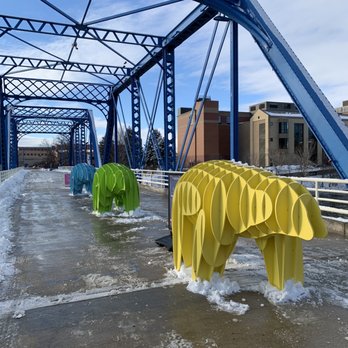 The Blue Bridge - Massimals: Grand Rapids (part of the World of Winter art exhibits in the downtown area) - Landmarks & Historical Buildings Near Me The Blue Bridge - Massimals: Grand Rapids (part of the World of Winter art exhibits in the downtown area) - Landmarks & Historical Buildings Near Me