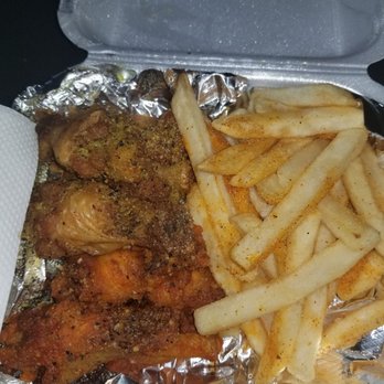 J Wings - Half hot garlic half swag (If I'm honest, wasn't a fan of swag flavor) fries were soooo good - Sandwiches Near Me - Fultondale, Alabama J Wings - Half hot garlic half swag (If I'm honest, wasn't a fan of swag flavor) fries were soooo good - Sandwiches Near Me - Fultondale, Alabama