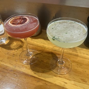 Pai Men Miyake - Cocktails (Kochi Sunset (left) & Shiso Lucky (right)) - Sushi Bars Near Me - Portland, Maine