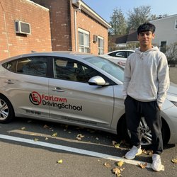 Fair Lawn Driving School - My son Jay with the Fairlawn Driving School vehicle. Thank you for a great experience.