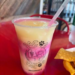 Pacos Tacos Mandeville - Mixed frozen marg. Can't remember flavor mix but it was so good. Just do it!