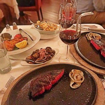 Oak Steakhouse - What a spread! 16oz ribeye split, Brussel sprouts, lobster mac and fried lobster tail paired with a tempranillo wine. Amazing! - Steakhouses Near Me - Charleston, South Carolina Oak Steakhouse - What a spread! 16oz ribeye split, Brussel sprouts, lobster mac and fried lobster tail paired with a tempranillo wine. Amazing! - Steakhouses Near Me - Charleston, South Carolina