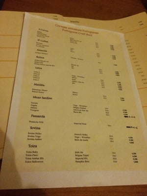 Menu photo 3 LisBeer Lisbon, 11 Menu photo 3 LisBeer Lisbon, 11