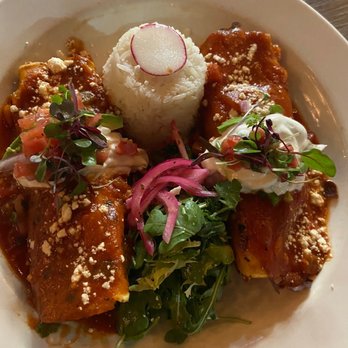 Sol Agave - Delicious seafood enchiladas! So filling - Mexican Near Me - American Fork, Utah