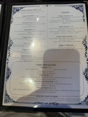 Menu photo 2 Xochitl Mexican Restaurant Buford, GA
