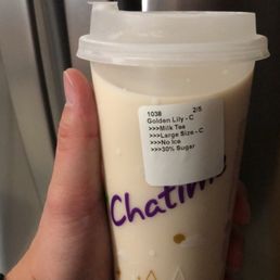 Golden Lily Milk Tea.