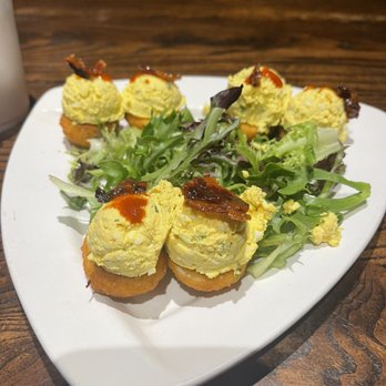 Local Goat - Deep Fried Deviled Eggs - New American Near Me - Pigeon Forge, Tennessee
