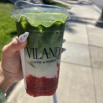 Viland Coffee - Strawberry Matcha Latte with oat milk - Coffee & Tea Near Me - Westminster, California Viland Coffee - Strawberry Matcha Latte with oat milk - Coffee & Tea Near Me - Westminster, California