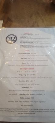 Menu photo 1 312 Pizza Company Nashville, TN