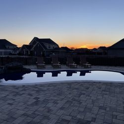 Hedge of Protection Landscaping and Coatings LLC - Paver job complete with a beautiful sunset!