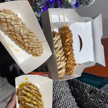 Chungchun Rice Dogs - Potato, Volcano, Chicken, and Ramen hotdogs - Korean Near Me - Aurora, Ontario
