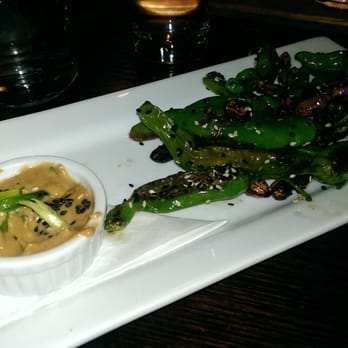 The Pullman - Shisito peppers .. they even sauteed them in a vegan friendly oil, with tamari peanut sauce..yummy - New American Near Me - Glenwood Springs, Colorado The Pullman - Shisito peppers .. they even sauteed them in a vegan friendly oil, with tamari peanut sauce..yummy - New American Near Me - Glenwood Springs, Colorado