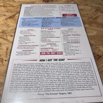 Rodeo Goat - Drink menu - Burgers Near Me - Frisco, Texas Rodeo Goat - Drink menu - Burgers Near Me - Frisco, Texas