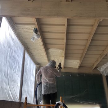 Double J Spray Foam Insulation - Spraying foam in a barndominium in Leakey, TX. - Insulation Installation Near Me Double J Spray Foam Insulation - Spraying foam in a barndominium in Leakey, TX. - Insulation Installation Near Me
