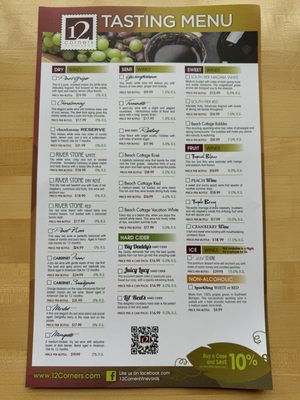 Menu photo 1 12 Corners Vineyards Benton Harbor, MI Menu photo 1 12 Corners Vineyards Benton Harbor, MI